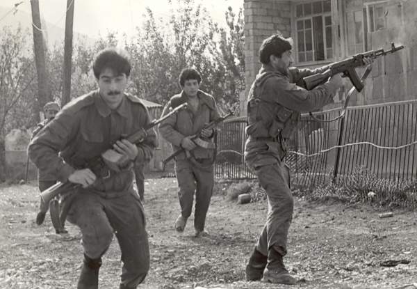 Özünü müdafiə dəstələri. Goranboy rayonu, Şəfəq kəndi. 1991-ci il